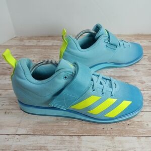 Adidas PowerLift 4 Cross Trainer Hazy Sky Blue Solar Yellow Gym Shoes Women's 10